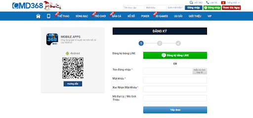 Chia sẻ cách tạo tài khoản tại nhà cái CMD368